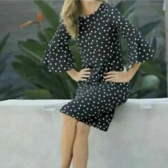 Monroe & Main Black White Polka Dot A-Line Dress Size 3X - Picture 1 of 9